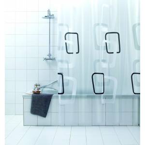 Шторка душевая Bacchetta Quadri 60 Nero 10